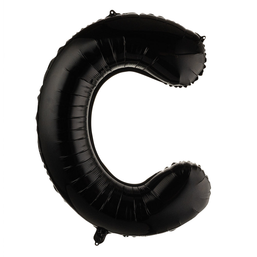 Balloonify Black Mylar Letter C Balloon - 40" - 1 count box
