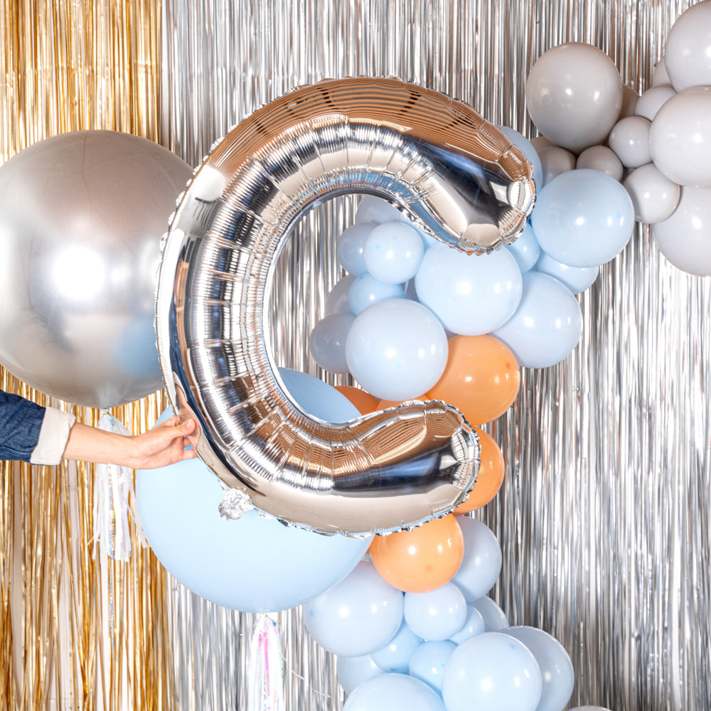 Balloonify Silver Mylar Letter C Balloon - 40" - 1 count box