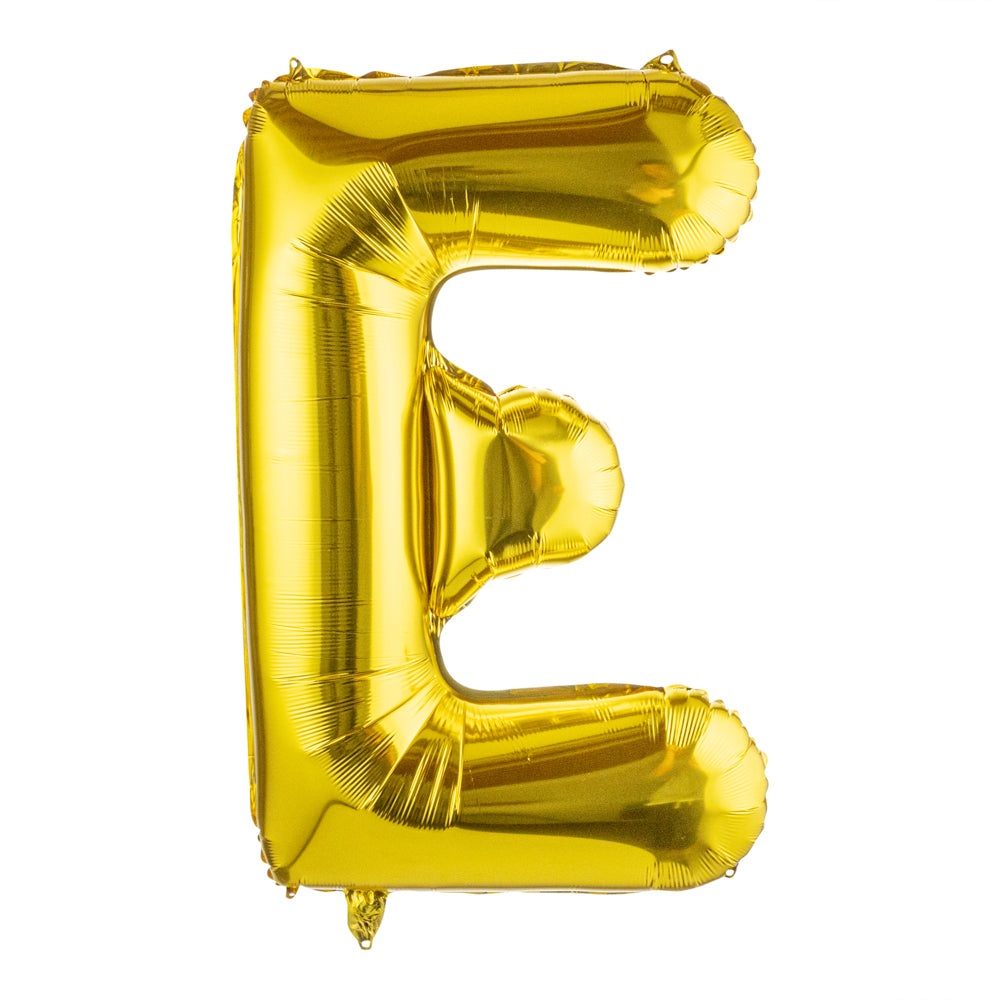 Balloonify Gold Mylar Letter E Balloon - 40" - 1 count box