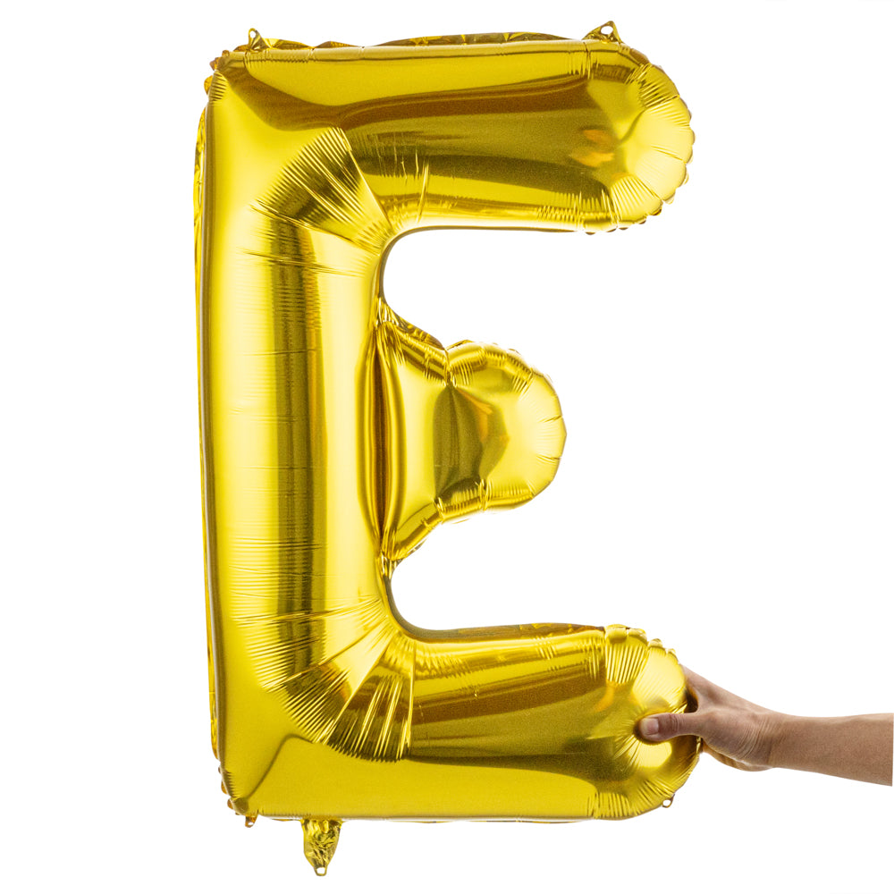 Balloonify Gold Mylar Letter E Balloon - 40" - 1 count box