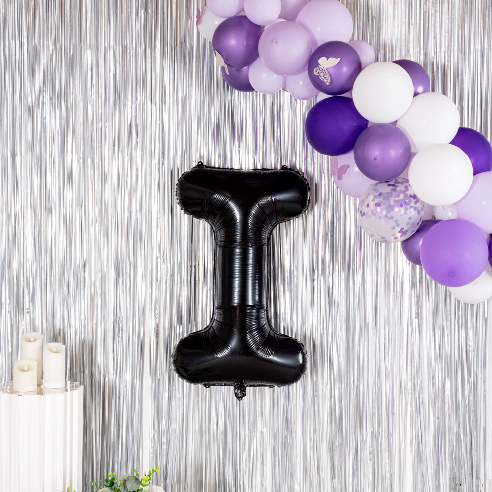 Balloonify Black Mylar Letter I Balloon - 40" - 1 count box