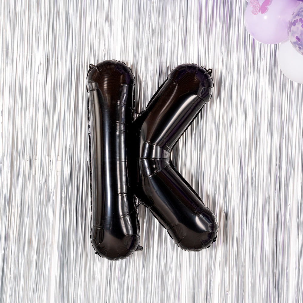 Balloonify Black Mylar Letter K Balloon - 40" - 1 count box