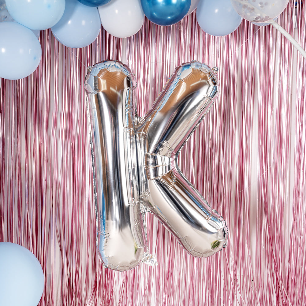 Balloonify Silver Mylar Letter K Balloon - 40" - 1 count box