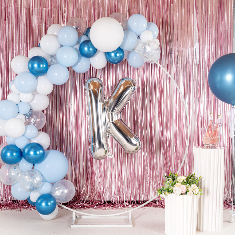 Balloonify Silver Mylar Letter K Balloon - 40" - 1 count box