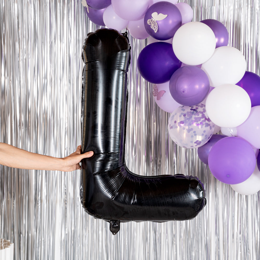 Balloonify Black Mylar Letter L Balloon - 40" - 1 count box