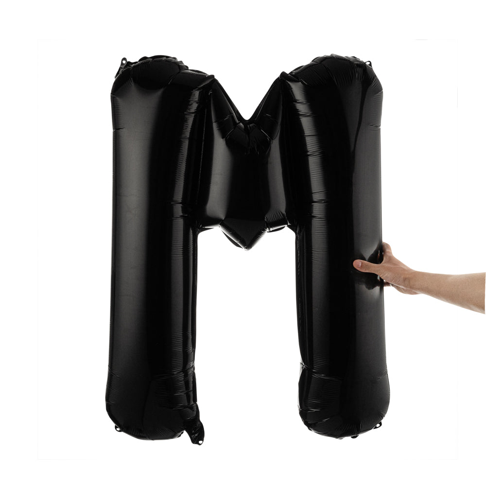 Balloonify Black Mylar Letter M Balloon - 40" - 1 count box