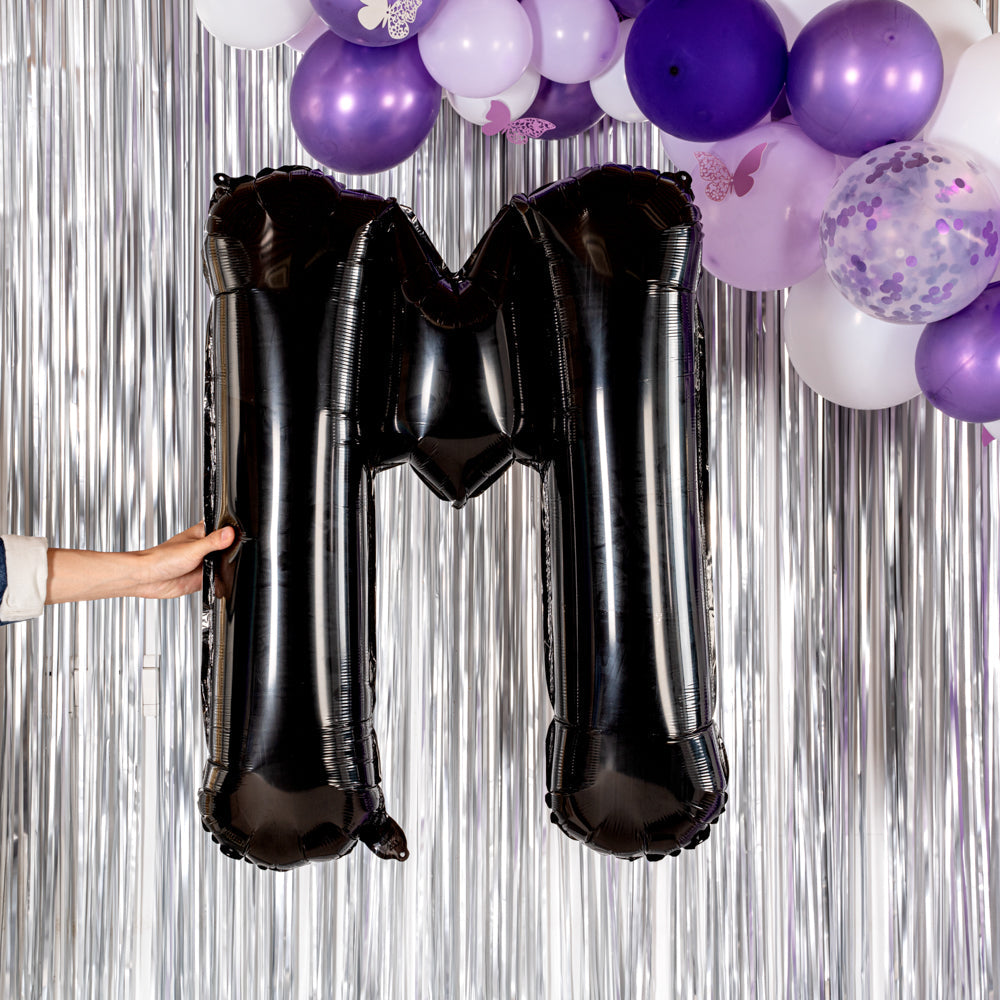 Balloonify Black Mylar Letter M Balloon - 40" - 1 count box
