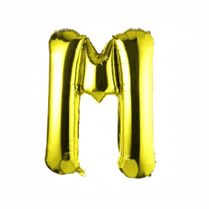 Balloonify Gold Mylar Letter M Balloon - 40" - 1 count box