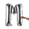 Balloonify Silver Mylar Letter M Balloon - 40" - 1 count box