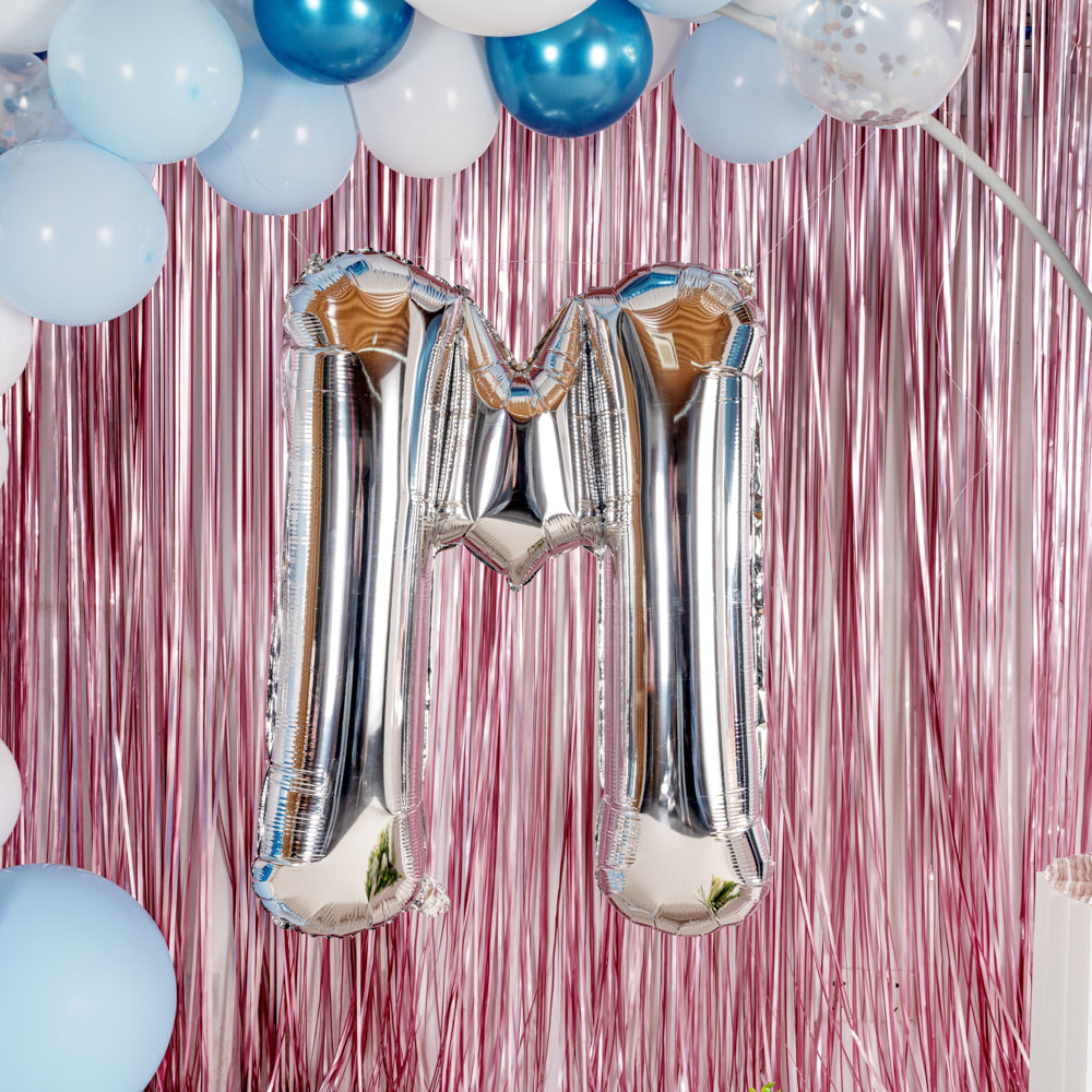 Balloonify Silver Mylar Letter M Balloon - 40" - 1 count box