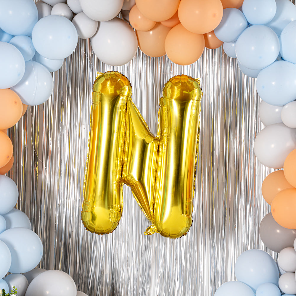 Balloonify Gold Mylar Letter N Balloon - 40" - 1 count box