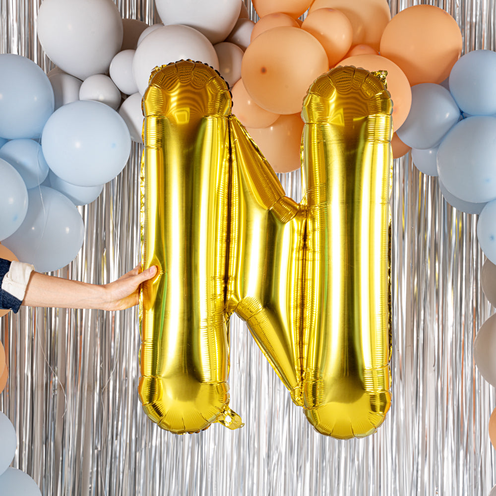 Balloonify Gold Mylar Letter N Balloon - 40" - 1 count box