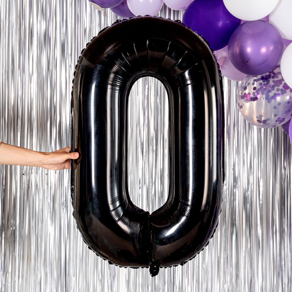 Balloonify Black Mylar Letter O Balloon - 40" - 1 count box