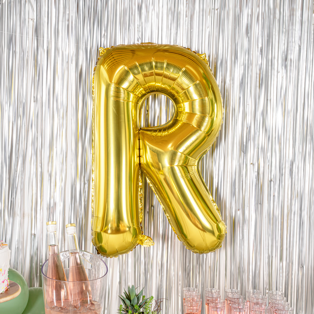 Balloonify Gold Mylar Letter R Balloon - 40" - 1 count box