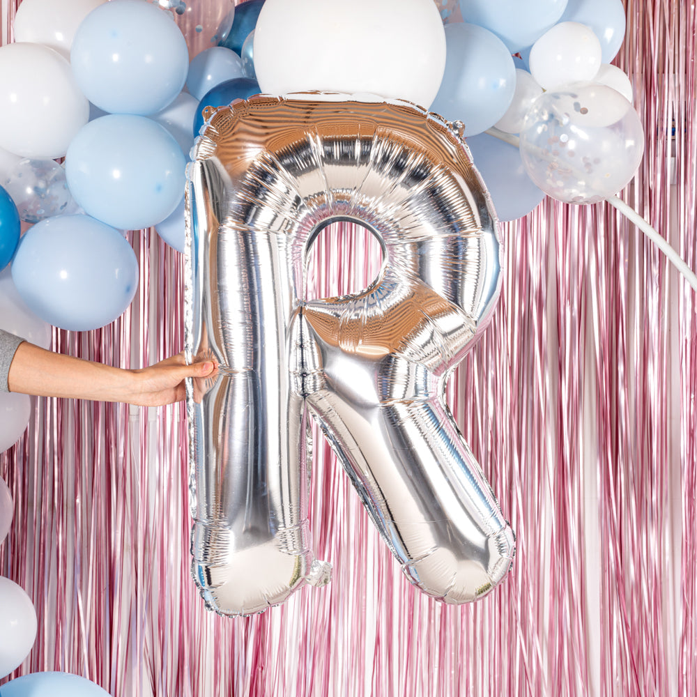 Balloonify Silver Mylar Letter R Balloon - 40" - 1 count box