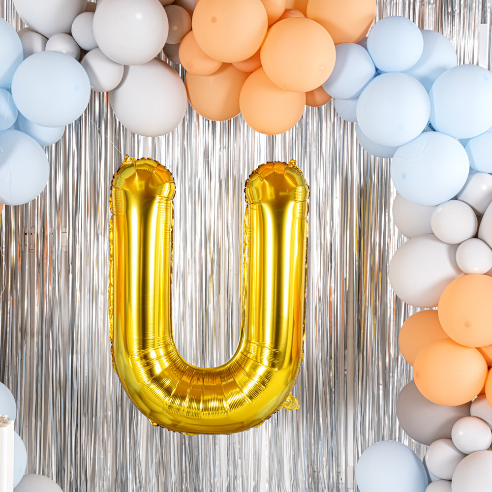 Balloonify Gold Mylar Letter U Balloon - 40" - 1 count box