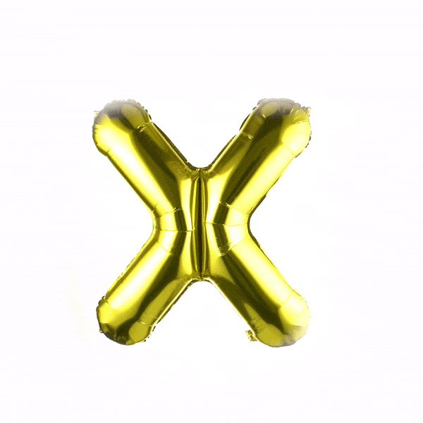 Balloonify Gold Mylar Letter X Balloon - 40" - 1 count box