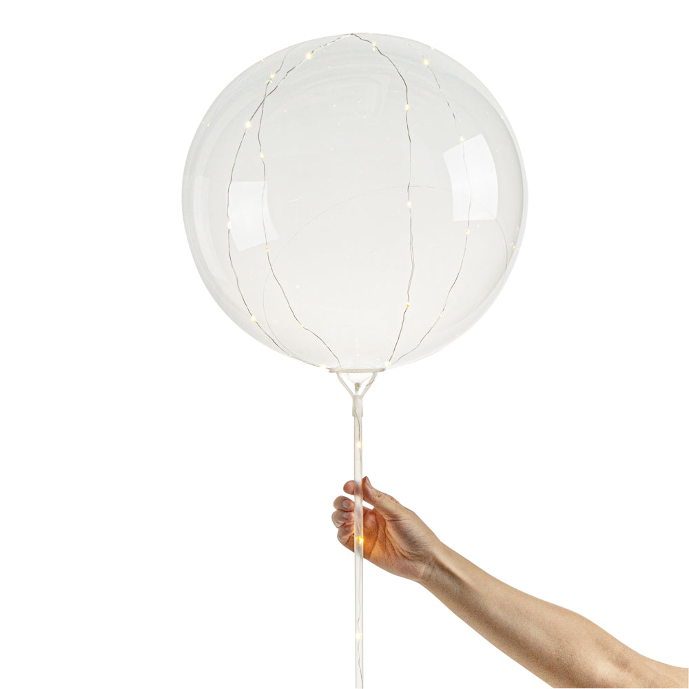 Balloonify Gold LED Bobo Balloon - with String Light - 24" - 10 count box