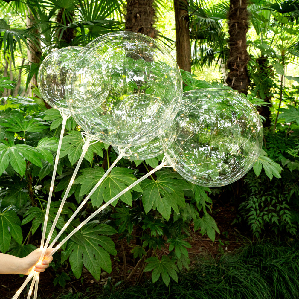 Balloonify Gold LED Bobo Balloon - with String Light - 24" - 10 count box