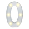 Illumify White LED Marquee Number 0 Sign - 8 3/4" - 1 count box