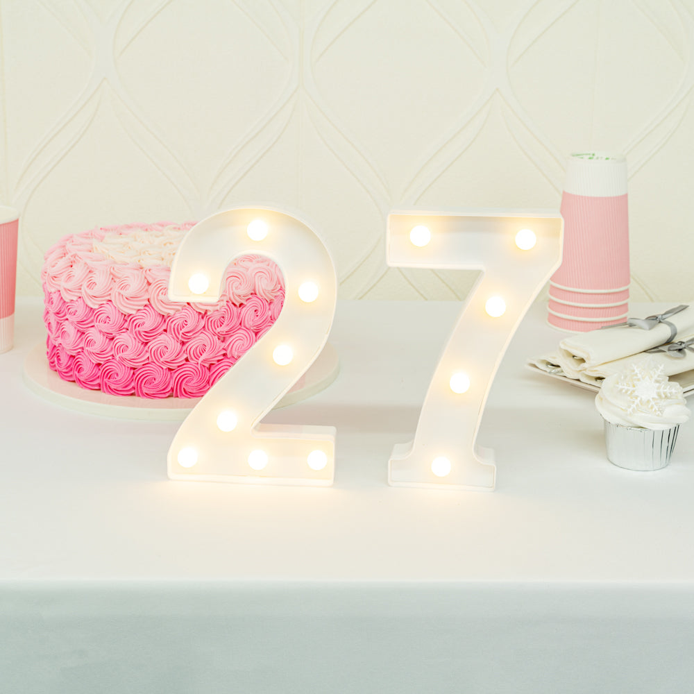 Illumify White LED Marquee Number 7 Sign - 8 3/4" - 1 count box