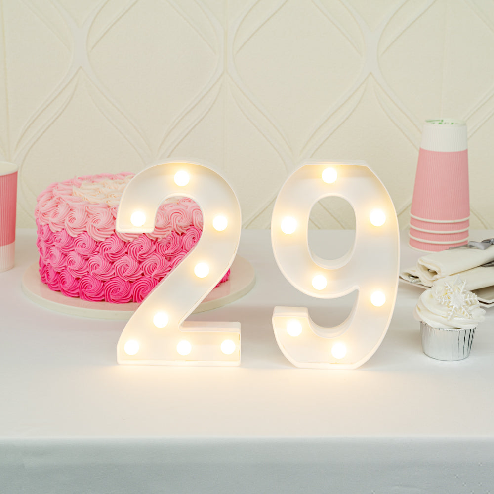 Illumify White LED Marquee Number 9 Sign - 8 3/4" - 1 count box