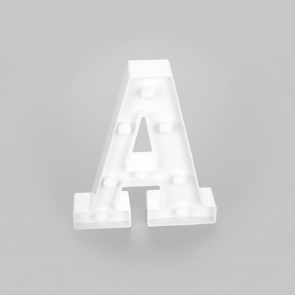 Illumify White LED Marquee Letter A Sign - 8 3/4" - 1 count box