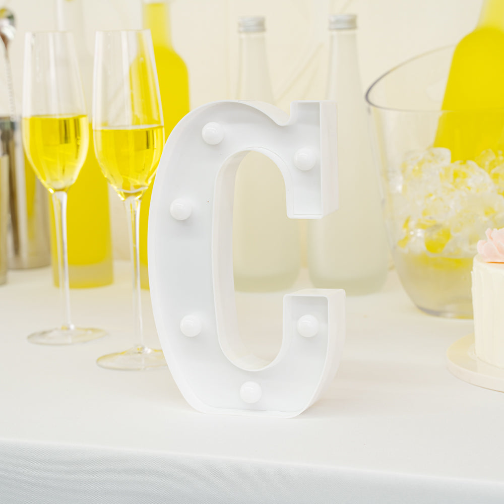 Illumify White LED Marquee Letter C Sign - 8 3/4" - 1 count box