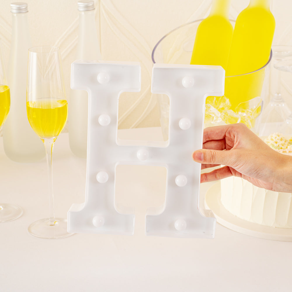 Illumify White LED Marquee Letter H Sign - 8 3/4" - 1 count box