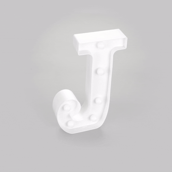 Illumify White LED Marquee Letter J Sign - 8 3/4" - 1 count box