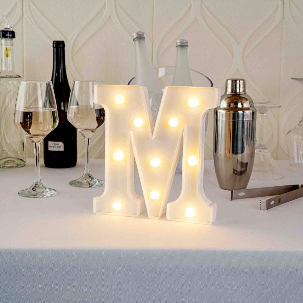 Illumify White LED Marquee Letter M Sign - 8 3/4" - 1 count box