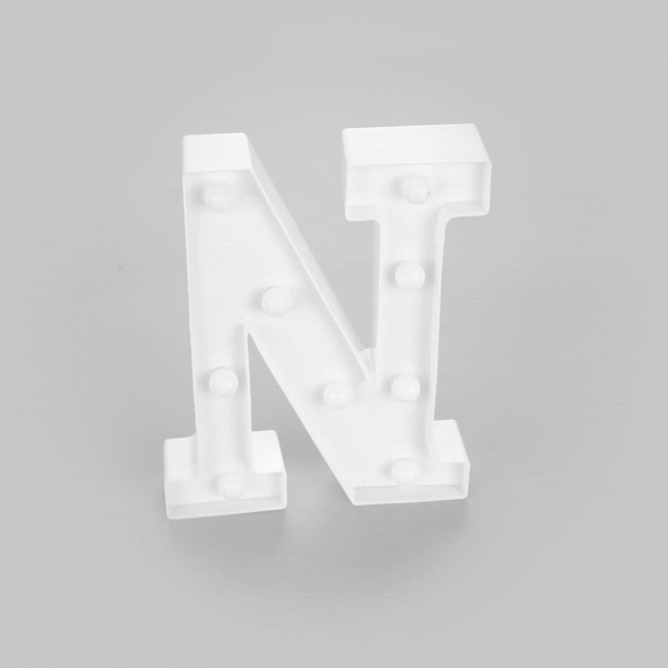 Illumify White LED Marquee Letter N Sign - 8 3/4" - 1 count box