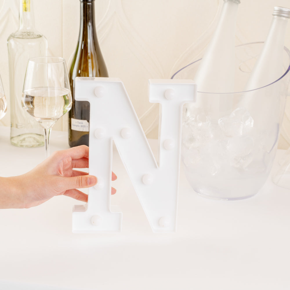 Illumify White LED Marquee Letter N Sign - 8 3/4" - 1 count box