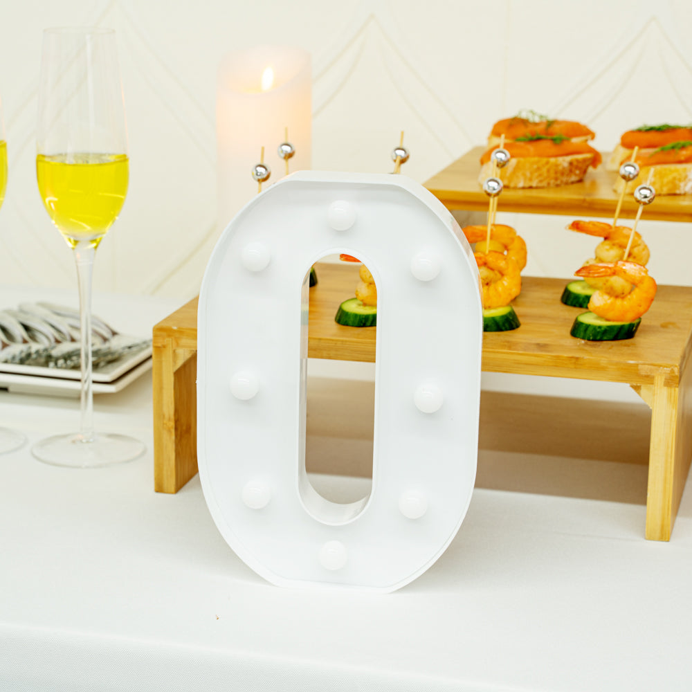 Illumify White LED Marquee Letter O Sign - 8 3/4" - 1 count box