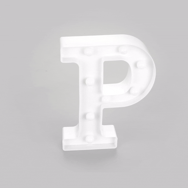 Illumify White LED Marquee Letter P Sign - 8 3/4" - 1 count box