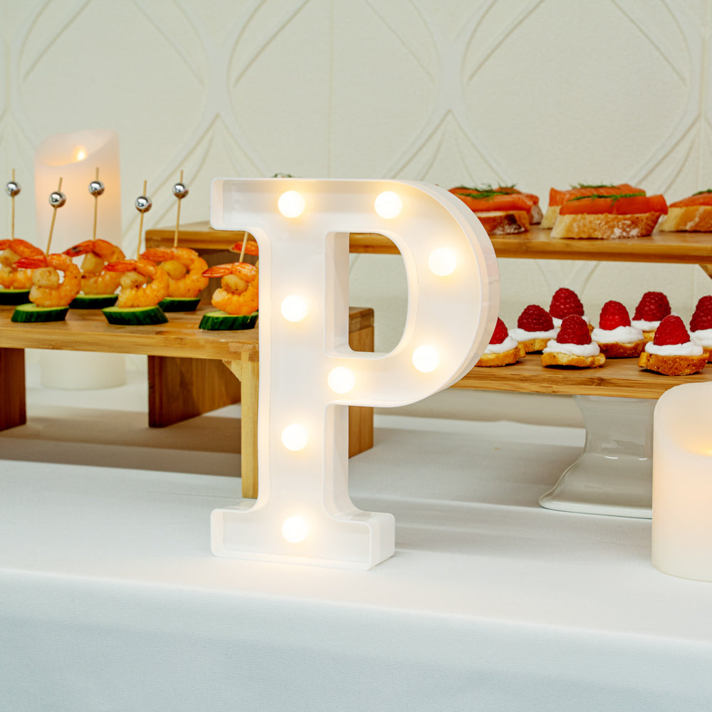 Illumify White LED Marquee Letter P Sign - 8 3/4" - 1 count box
