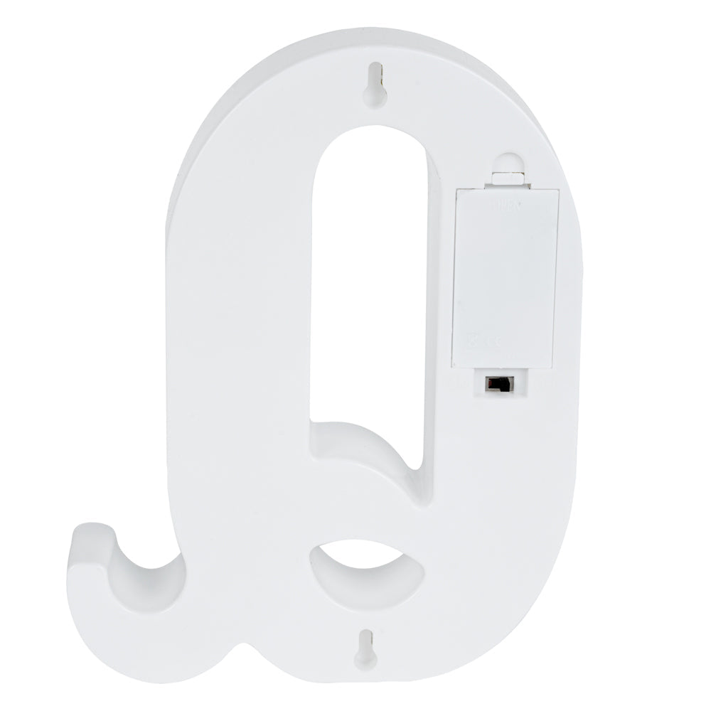 Illumify White LED Marquee Letter Q Sign - 8 3/4" - 1 count box
