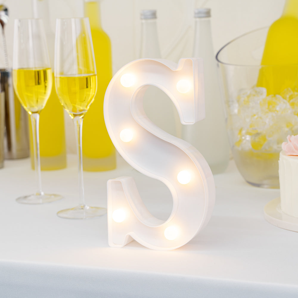 Illumify White LED Marquee Letter S Sign - 8 3/4" - 1 count box