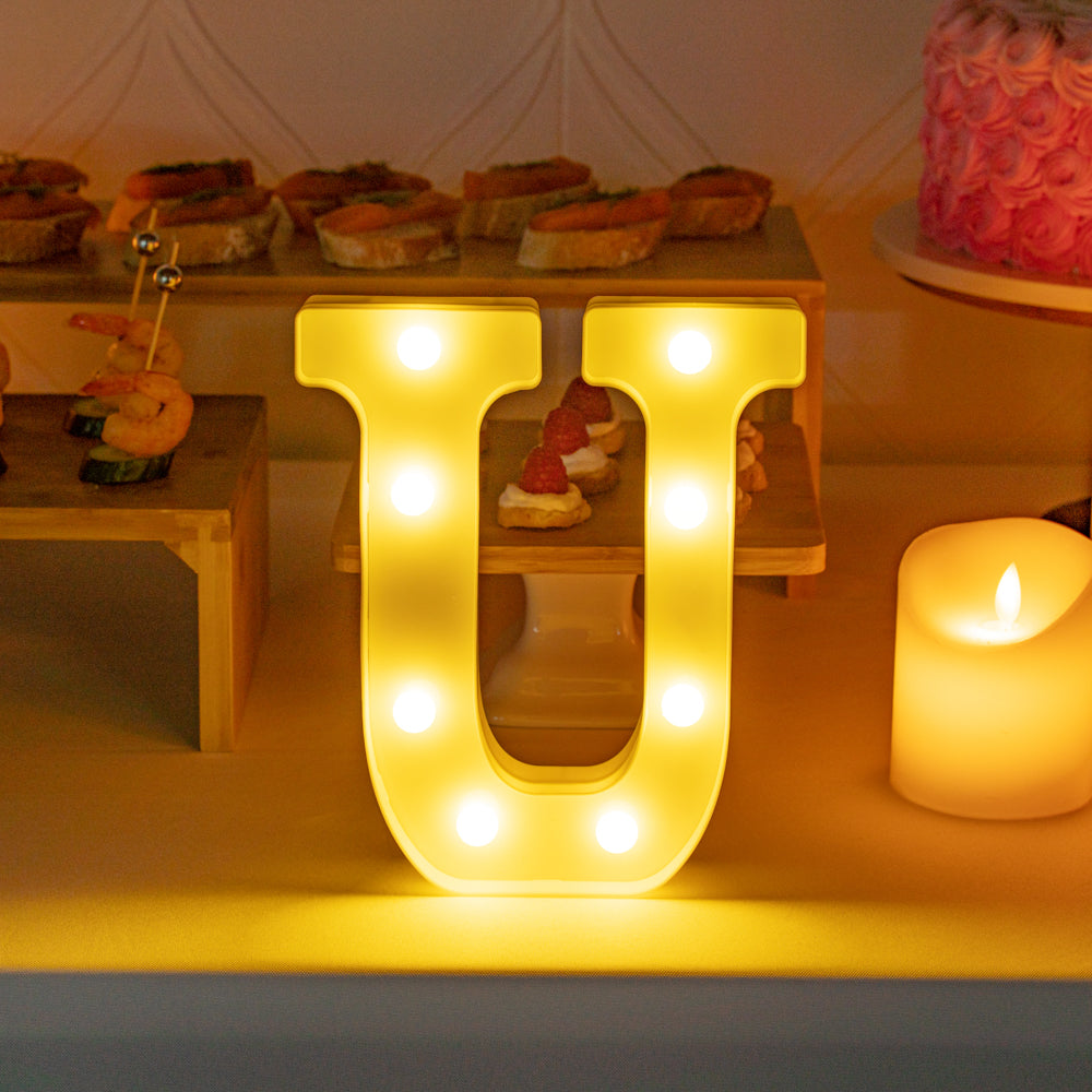 Illumify White LED Marquee Letter U Sign - 8 3/4" - 1 count box