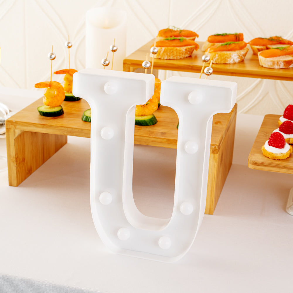 Illumify White LED Marquee Letter U Sign - 8 3/4" - 1 count box