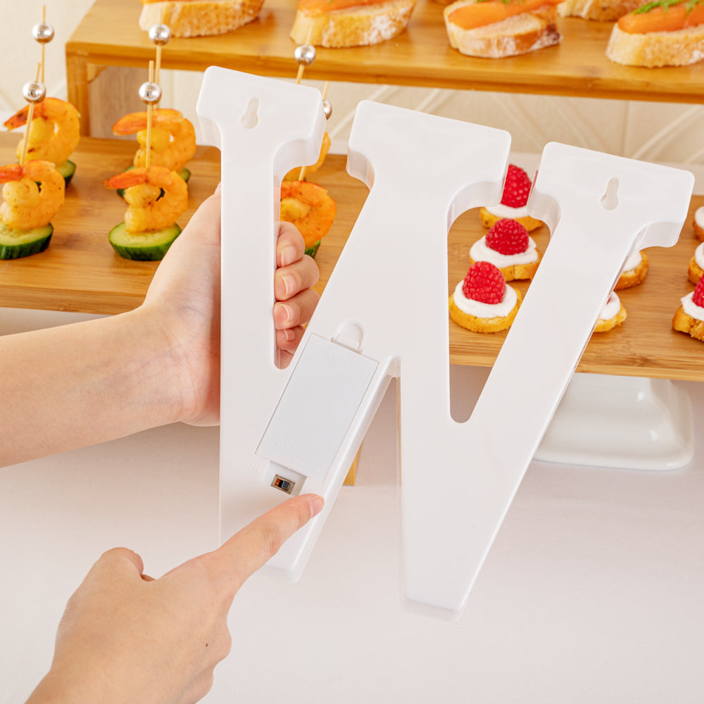 Illumify White LED Marquee Letter W Sign - 8 3/4" - 1 count box