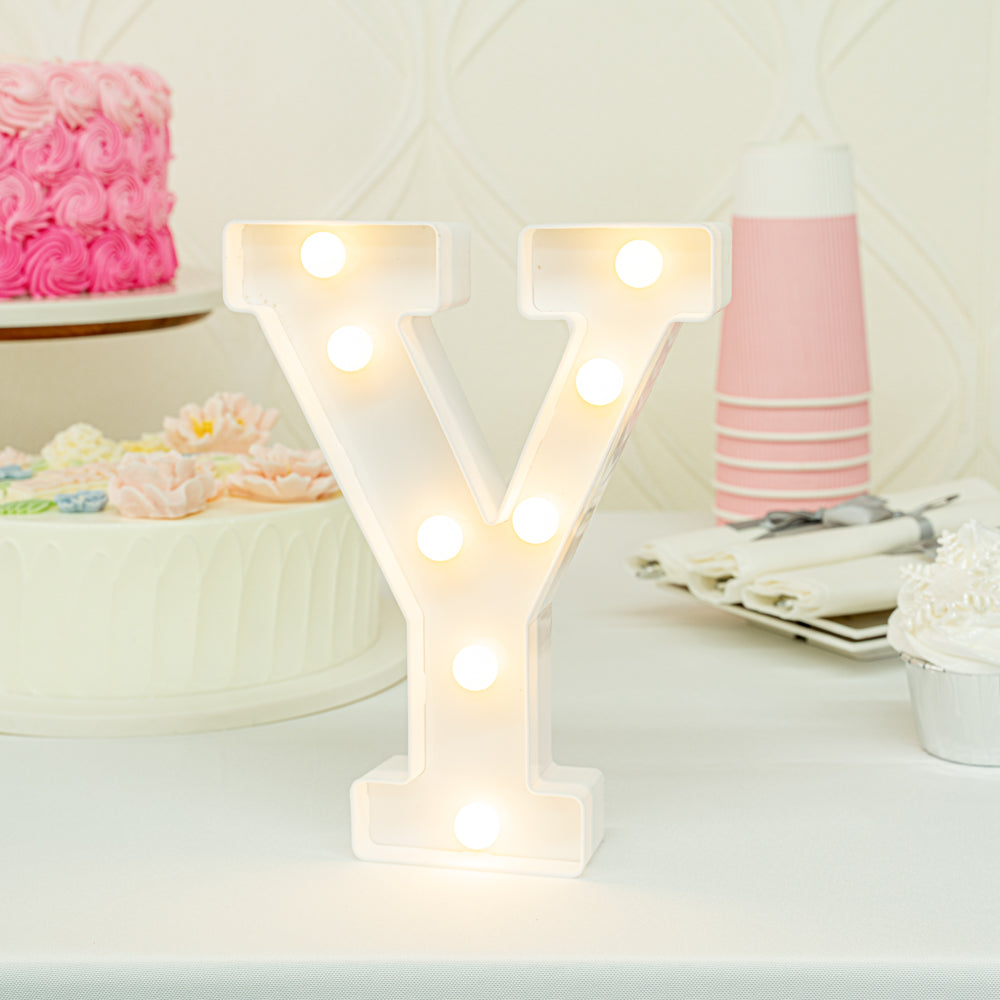 Illumify White LED Marquee Letter Y Sign - 8 3/4" - 1 count box