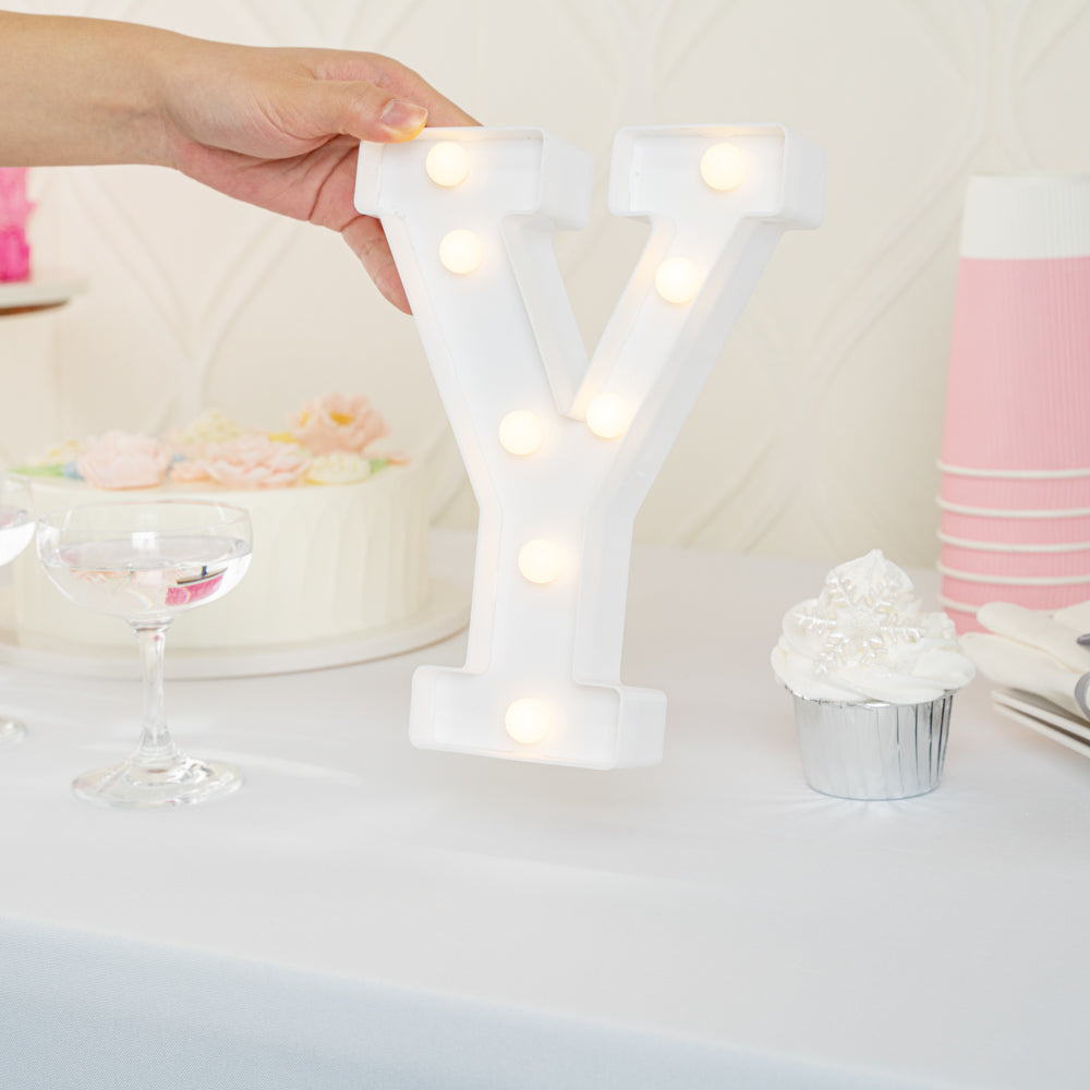 Illumify White LED Marquee Letter Y Sign - 8 3/4" - 1 count box