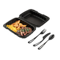 Basic Nature Black CPLA Plastic Cutlery Set - Heat-Resistant, Compostable - 7 1/2" - 290 count box