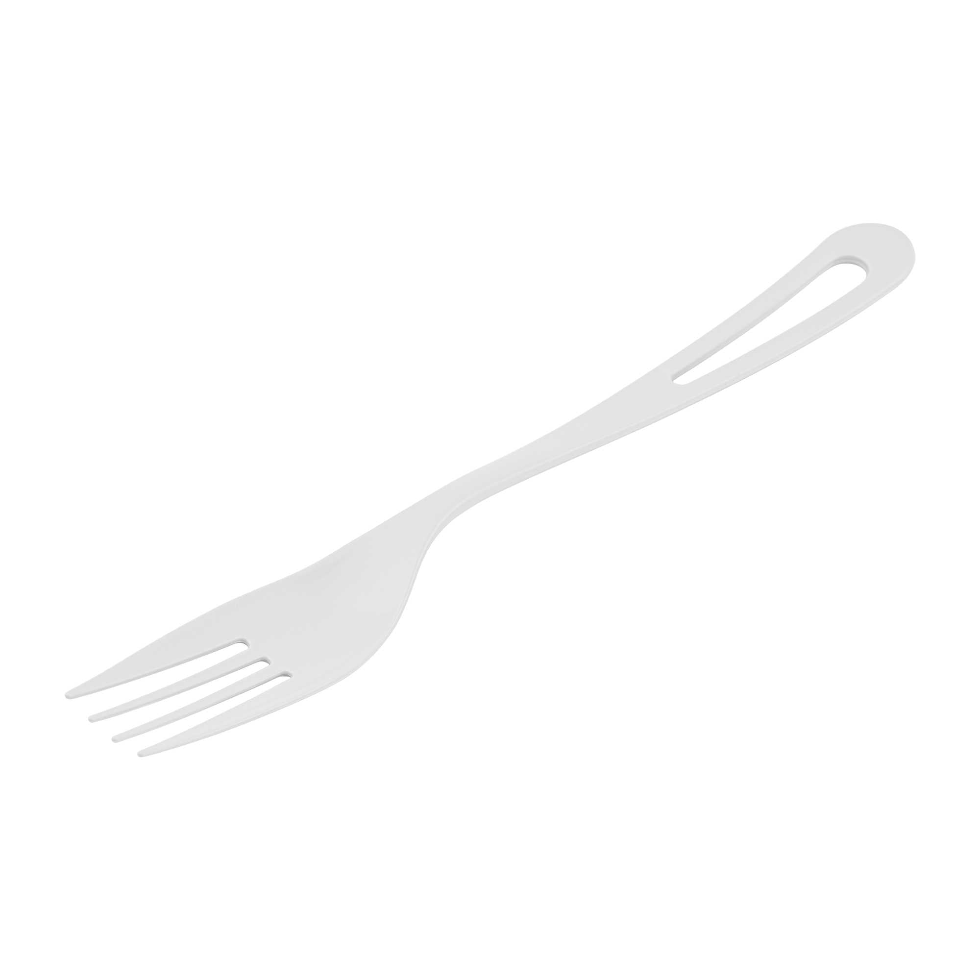 Basic Nature White CPLA Plastic Fork - Compostable Wrapper, Heat-Resistant - 7 1/2" - 250 count box