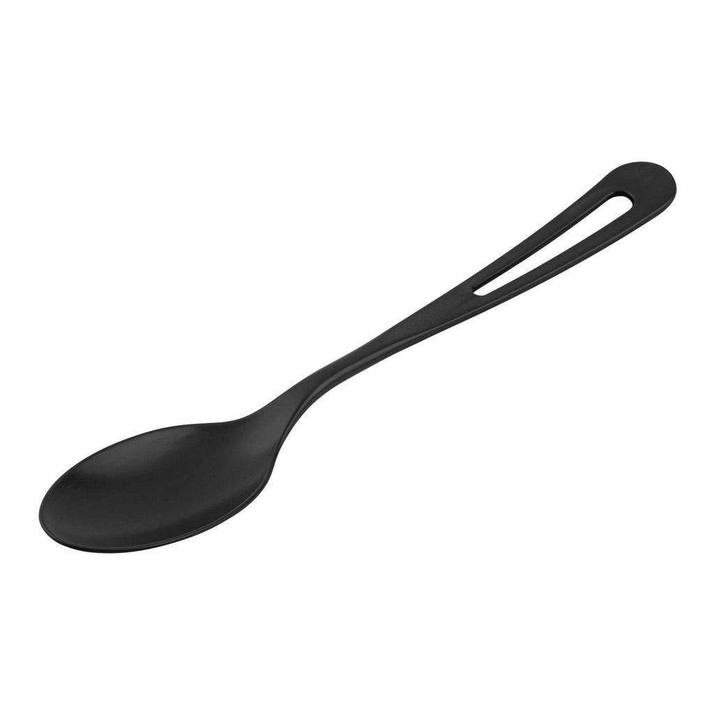 Basic Nature Black CPLA Plastic Spoon - Compostable Wrapper, Heat-Resistant - 7 1/2" - 250 count box