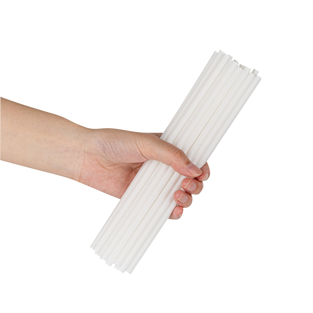 Basic Nature White PLA / PBAT Plastic Straw - Compostable - 8 1/4" - 2000 count box