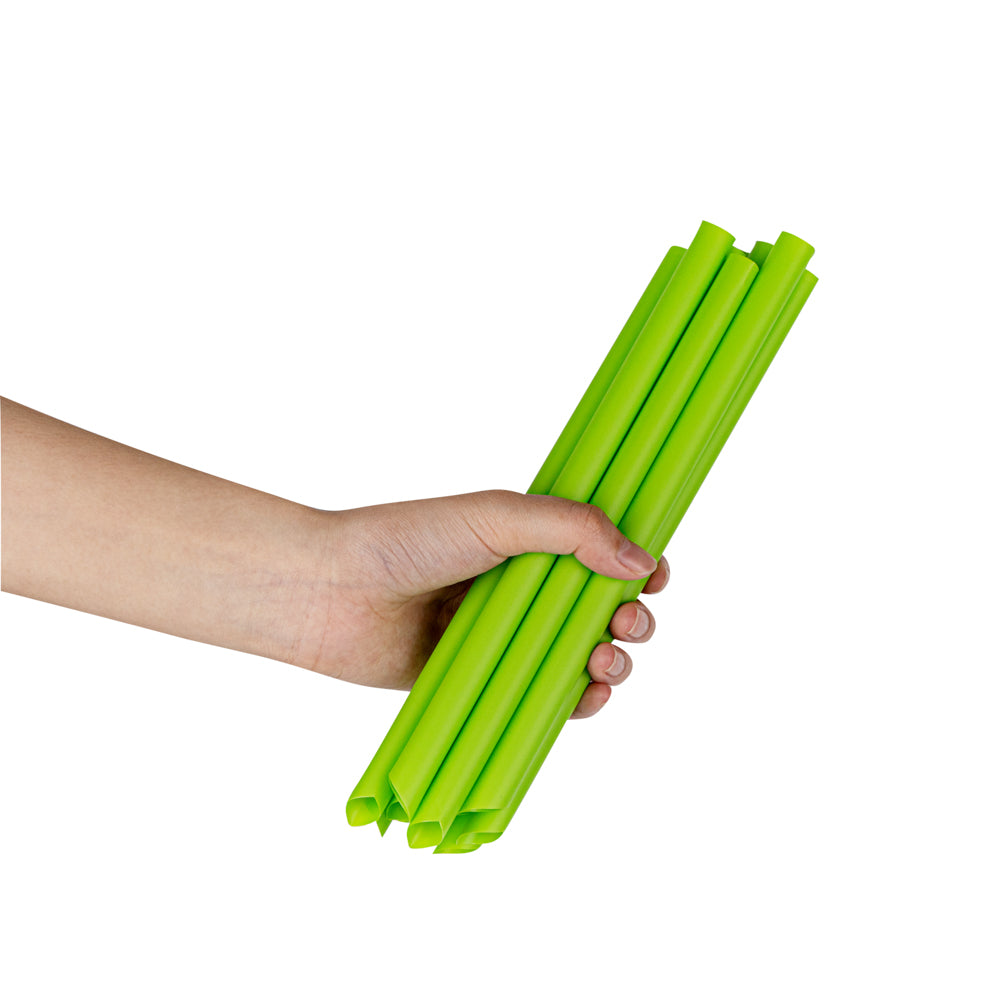 Basic Nature Green PLA / PBAT Plastic Boba Straw - Compostable - 9" - 2000 count box