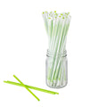 Basic Nature Green PLA / PBAT Plastic Straw - Wrapped, Compostable - 8 1/4" - 2000 count box