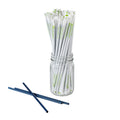 Basic Nature Midnight Blue PLA / PBAT Plastic Straw - Wrapped, Compostable - 8 1/4" - 100 count box